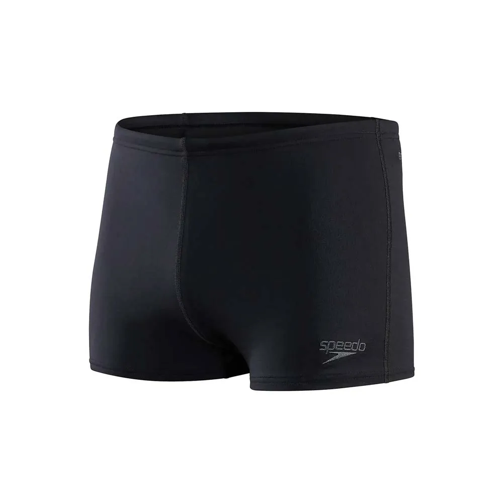 【SPEEDO】男運動四角泳褲 ECO ENDURANCE+-游泳 泳裝 黑深灰(SD8134480001)