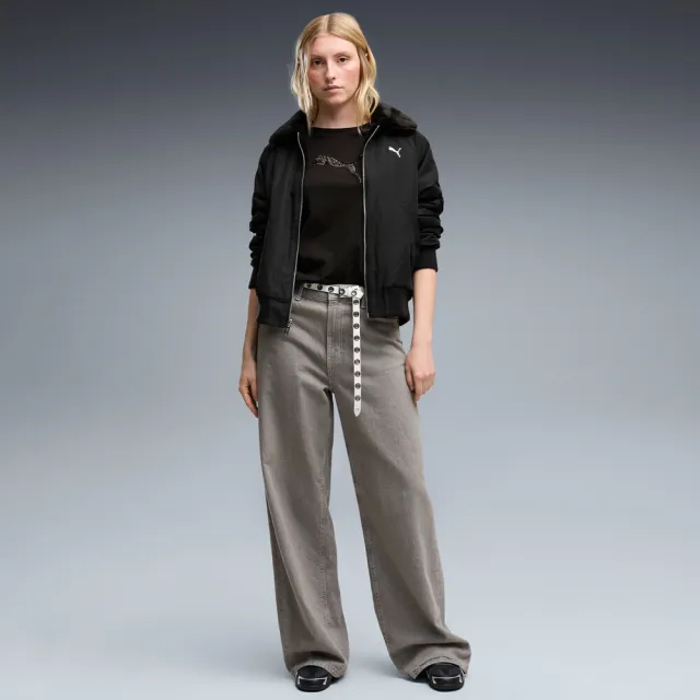 【PUMA】短袖上衣 女 亞規 SEQUINS 黑 69618701