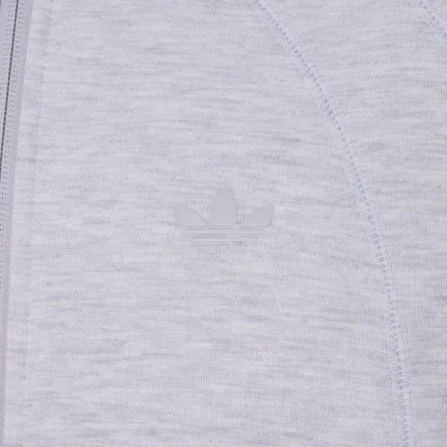 【adidas 愛迪達】外套 女 運動連帽外套 亞規 三葉草 OG SP JKT HD 淺麻灰 LD8334