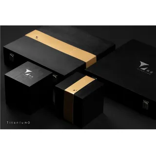 【Titanium 鈦造】TiO 獨夜・BLACK & GOLD 限定 曜晶杯・晶鈦黑限定 雙層結構 275ml(鈦保溫杯 保溫杯)