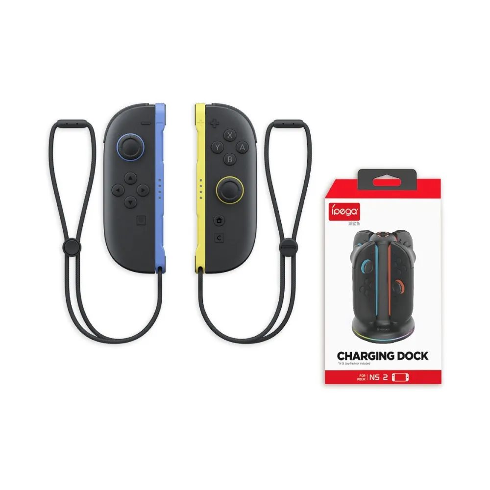 【Nintendo 任天堂】NS2 Switch 2 Joy-Con 2 手把 控制器 藍色／淺黃（+副廠充電座）