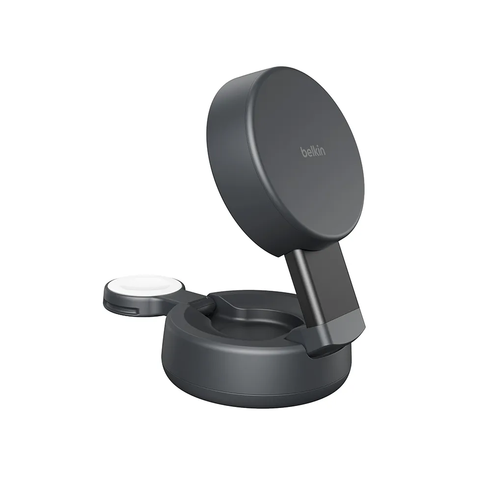 【BELKIN】Ultra Charge pro Qi2 25W 2合1 折疊磁吸充電器(WIZ043)