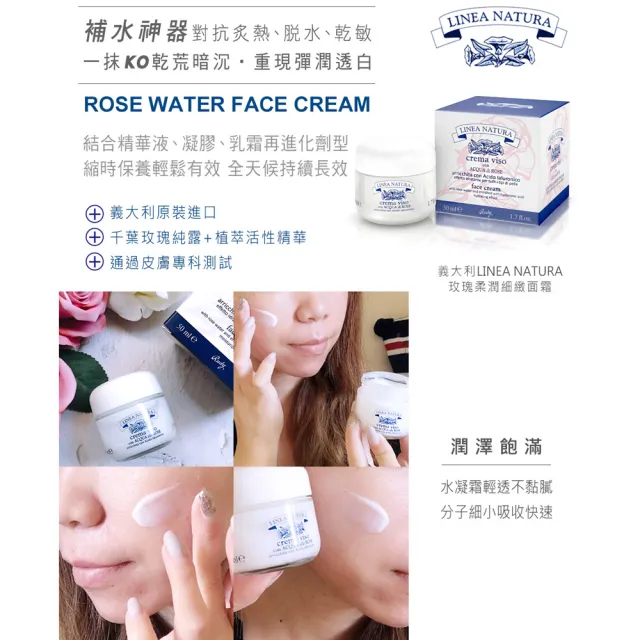 【Rudy】玫瑰純露玻尿酸爆水凝霜50mlx4(總代理公司貨)