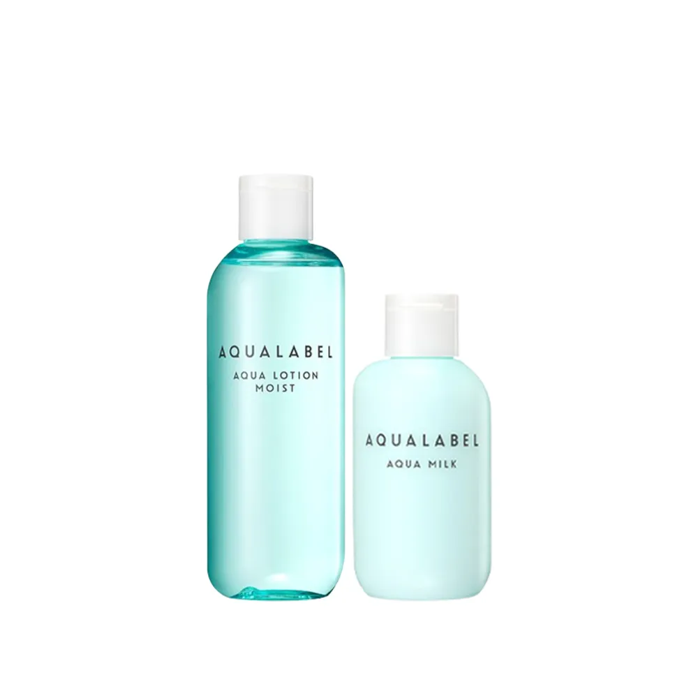 【AQUALABEL】水之印健康水乳入門組(清爽型化妝水220ml＋乳液145ml)