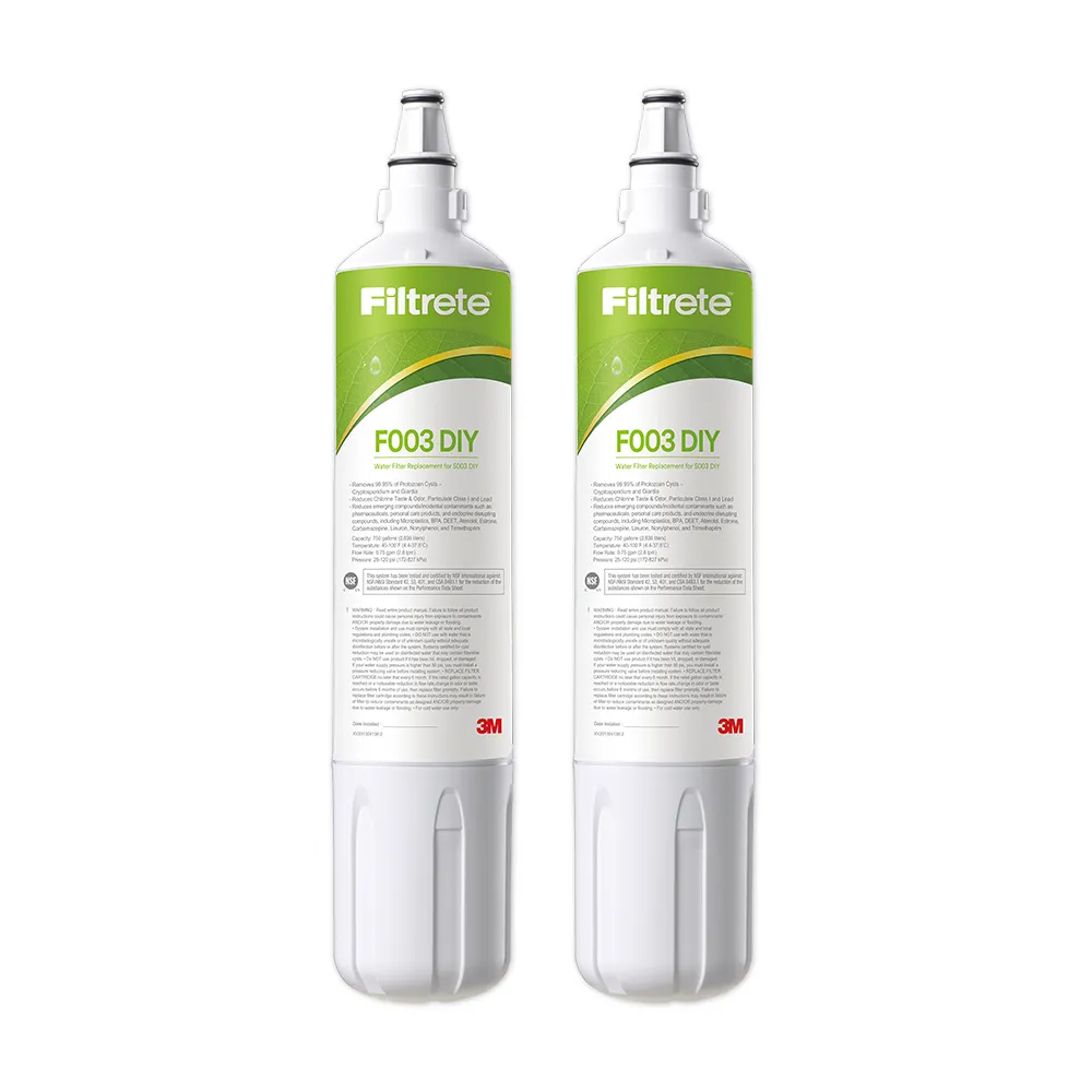 【3M】S003 DIY淨水器替換濾心2入組 F003-5(適用S003/DS02/DS03系列濾心)