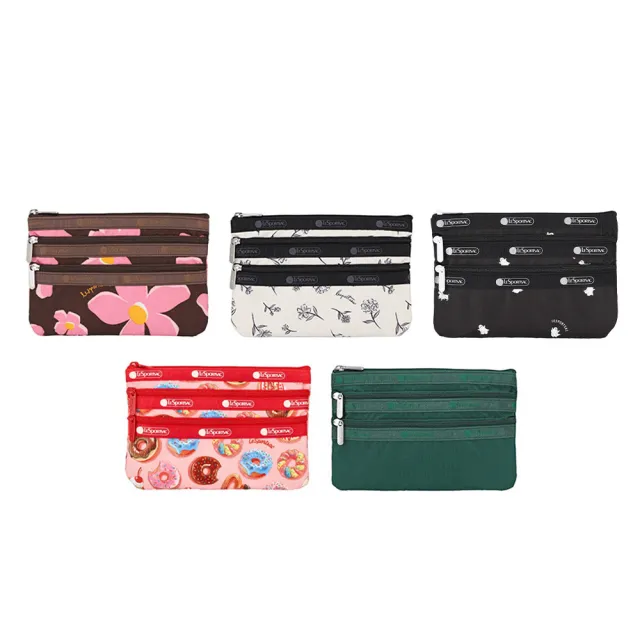 【Lesportsac】2026秋季新品 3-Zip Cosmetic 三層拉鍊化妝包(7158)