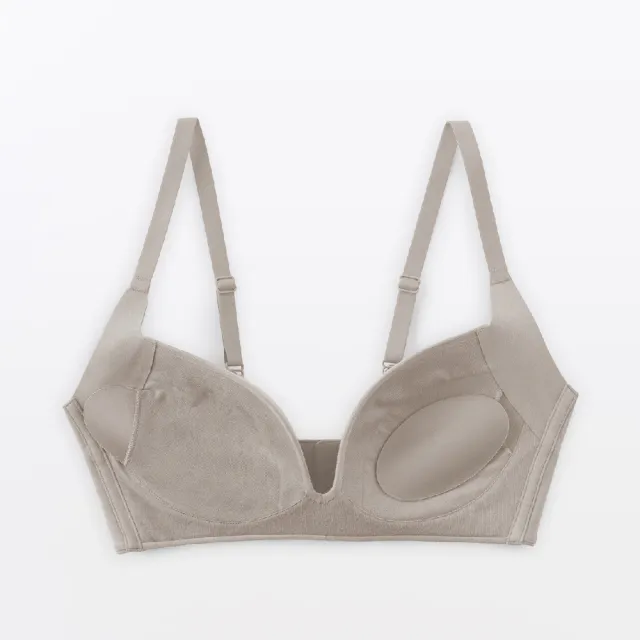 【MUJI 無印良品】女無鋼圈可調整胸型胸罩/加大尺寸(黑色/淺米/摩卡棕)