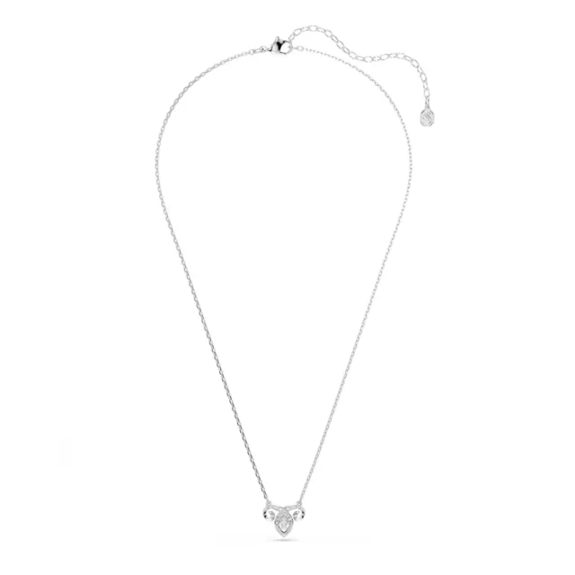 【SWAROVSKI 施華洛世奇】官方直營 十二生肖- 羊年鏈墜 混合式切割 白色 鍍白金色 | 5753322