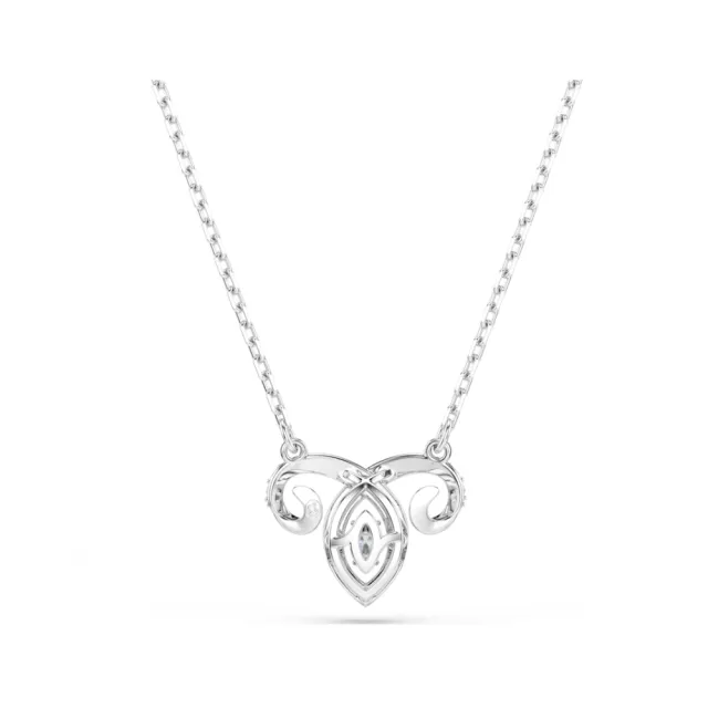 【SWAROVSKI 施華洛世奇】官方直營 十二生肖- 羊年鏈墜 混合式切割 白色 鍍白金色 | 5753322