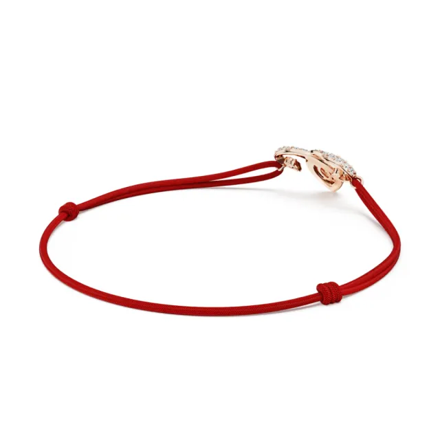 【SWAROVSKI 施華洛世奇】官方直營 十二生肖- 羊年紅線手鏈 混合式切割 紅色 鍍玫瑰金色 | 5753324