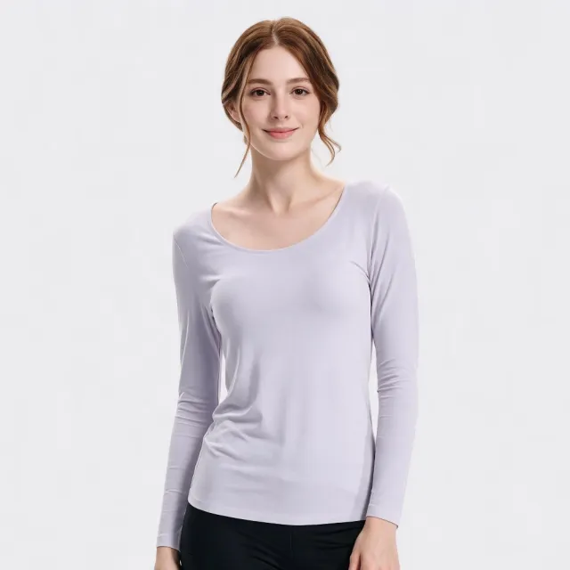 【棉花共和國】二件組 LIFE熾燒厚刷絨女圓領保暖衣 M/L/XL (厚實毛絨、鎖溫親膚、內搭外穿都有型)