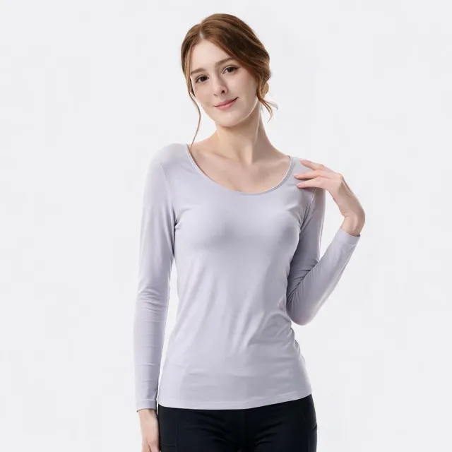 【棉花共和國】二件組 LIFE熾燒厚刷絨女圓領保暖衣 M/L/XL (厚實毛絨、鎖溫親膚、內搭外穿都有型)