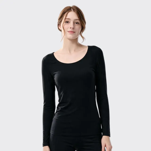 【棉花共和國】二件組 LIFE熾燒厚刷絨女圓領保暖衣 M/L/XL (厚實毛絨、鎖溫親膚、內搭外穿都有型)