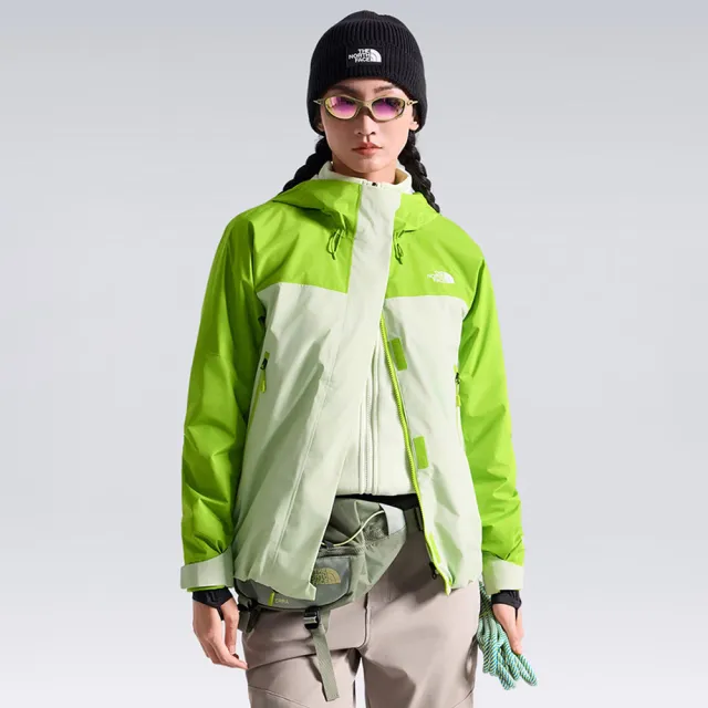 【The North Face】北臉 外套 女 運動連帽外套 三合一 防風 防潑水 抓绒 W BLIZZARD FLEECE 綠 NF0A8DRJ0CM
