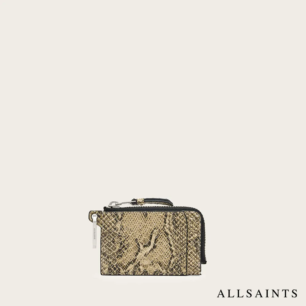 【ALLSAINTS】REMY 牛皮蛇紋零錢包 W610XD