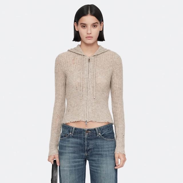 【ALLSAINTS】MABEL 羊駝毛連帽針織外套 W068KF(修身版型)