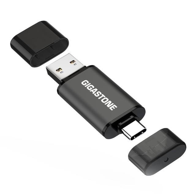 【Gigastone 立達國際】128GB USB-A Type-C雙介面隨身碟 UAC-4400GY (iPhone15以上適用/Android/筆電)