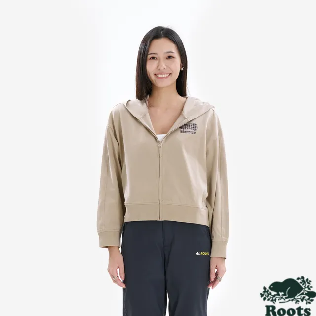 【Roots】女裝- SOFT HIKE 連帽外套 (燕麥色)