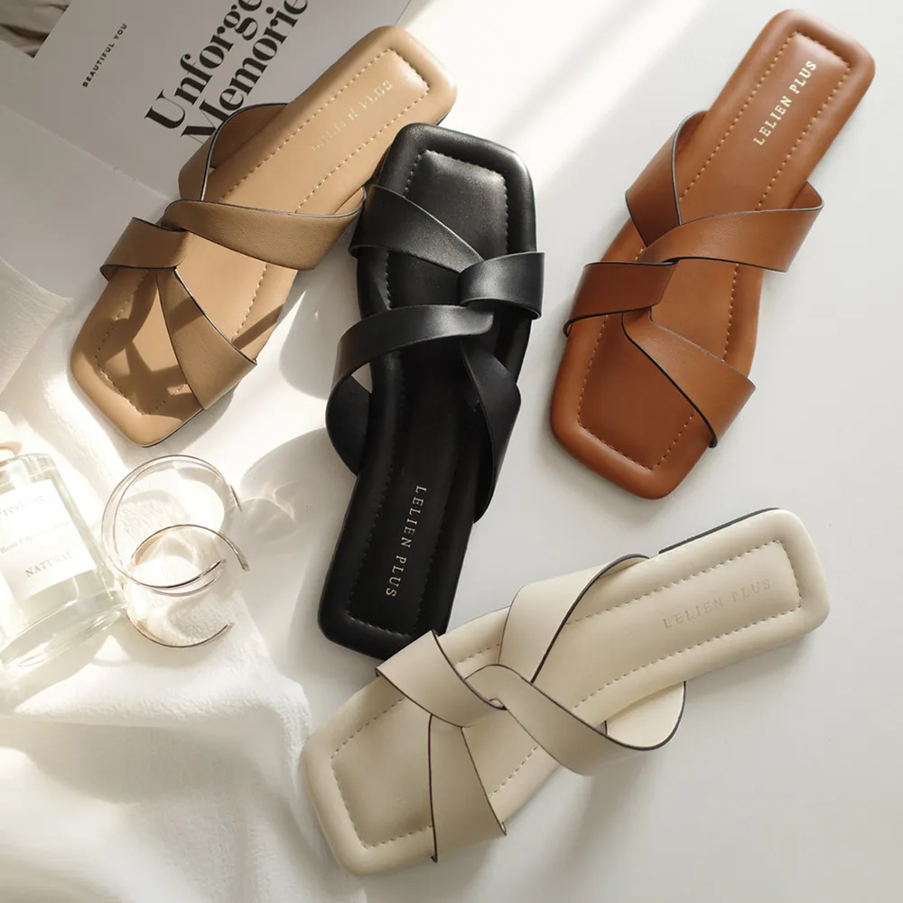 【AmiAmi】羅馬渡假 簡約扭結涼鞋拖鞋(MJ4113)
