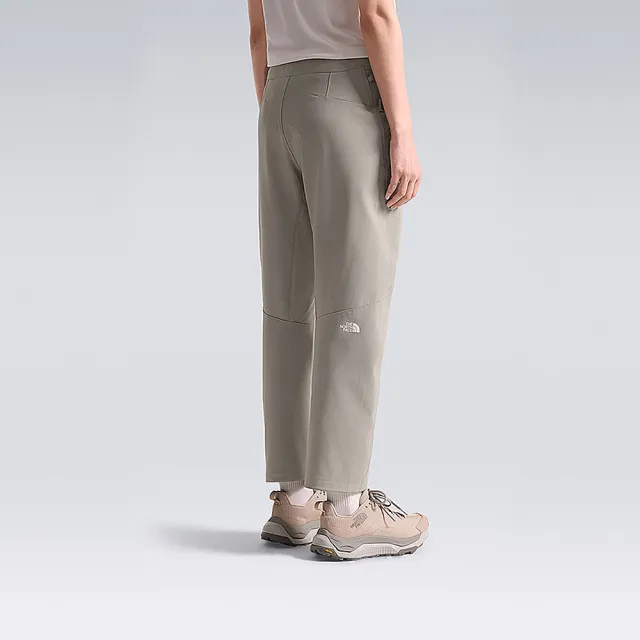 【The North Face】北面女款淺棕色DWR防潑水附腰帶輕量長褲|8KGT2MB