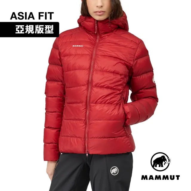 【Mammut 長毛象】Broad Peak Pro IN Hooded Jkt AF 高山防潑水羽絨連帽外套 深經典紅 女款 #105101