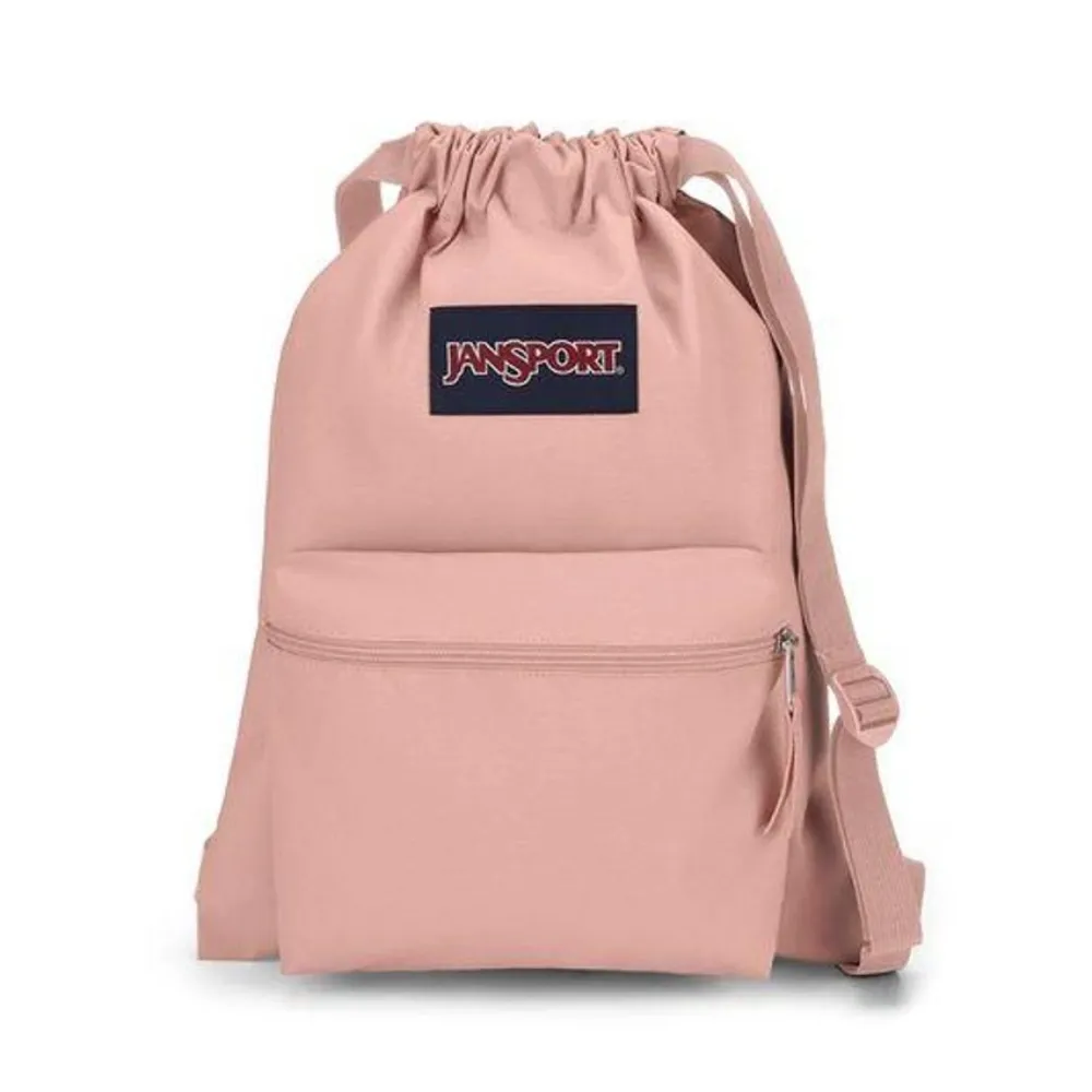 【JANSPORT】DRAW SACK 束口袋背包 玫瑰粉(JS0A83LQ7N8)