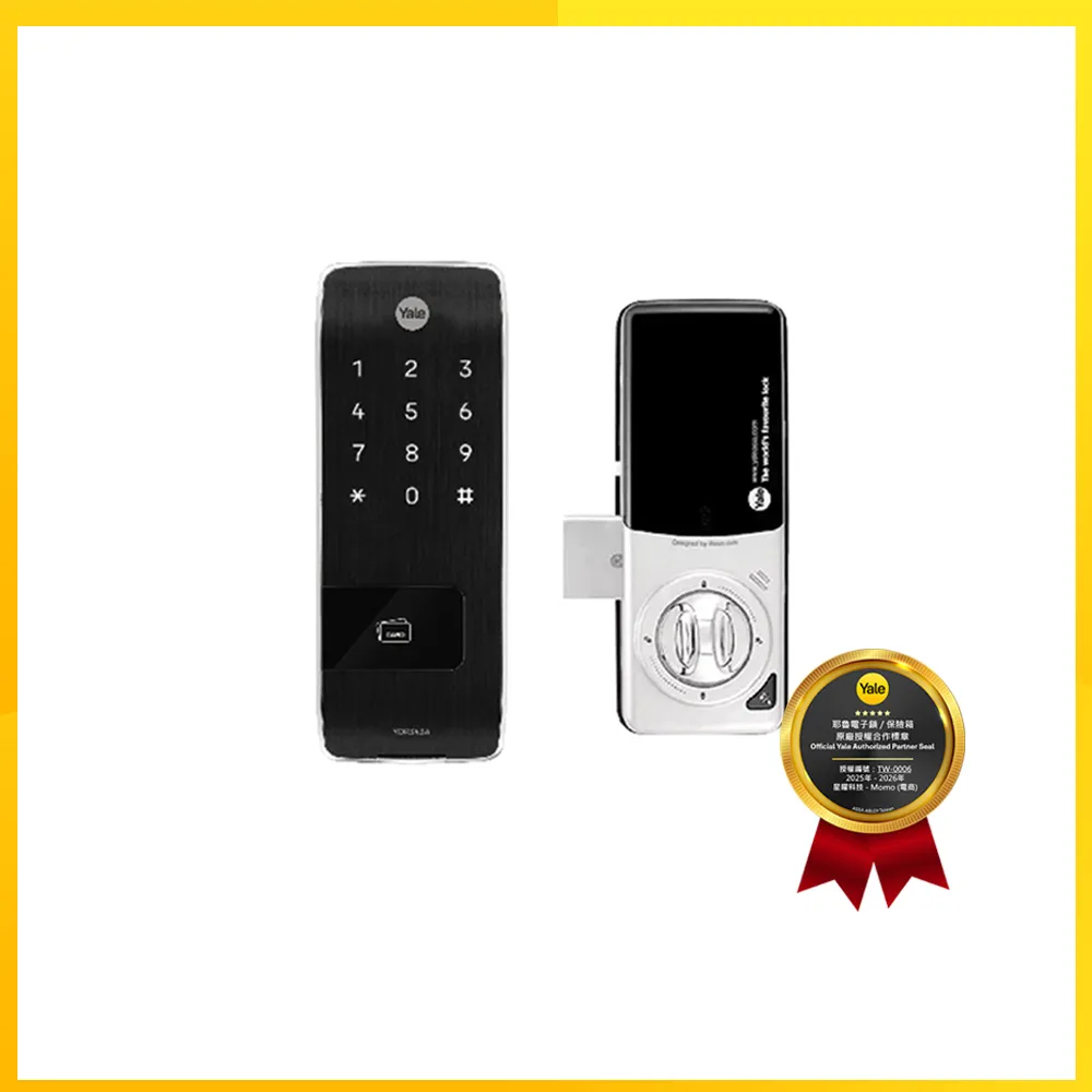 【Yale 耶魯】YDR-343A 智能/電子輔助鎖(密碼│卡片│藍芽│Wifi/送安裝)