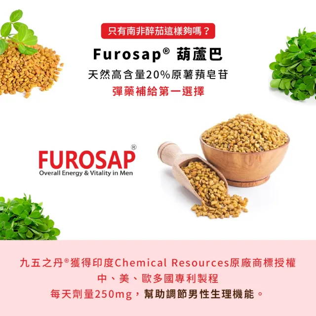 【JIU WU DAN 九五之丹】連續二年世界品質評鑑銀獎南非醉茄+葫蘆巴 3入組共90粒(戰力釋放、幫助入睡)
