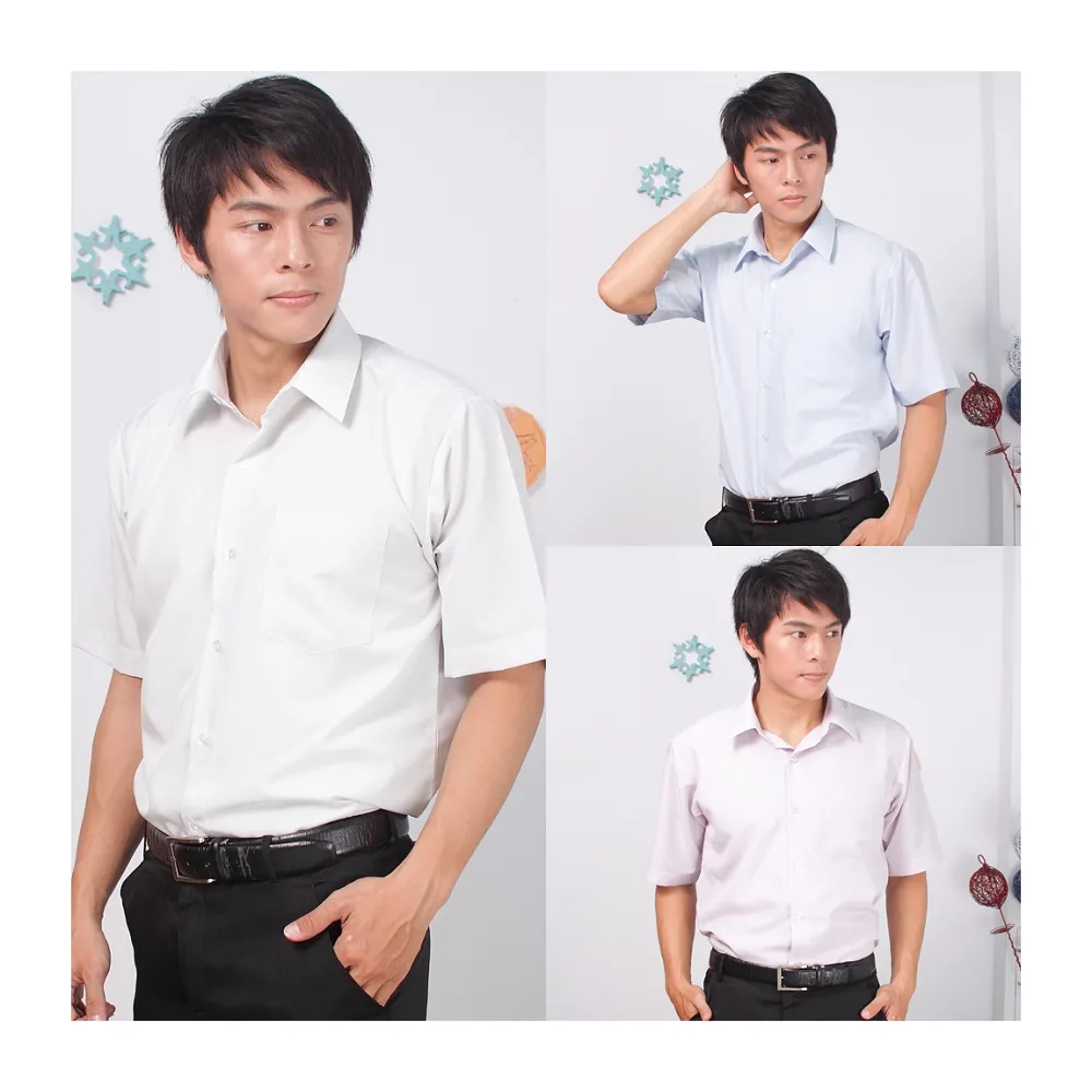 【JIA HUEI】短袖男仕吸濕排汗防皺襯衫 3158條紋系列 商務   男襯衫 三件促銷組(台灣製造)