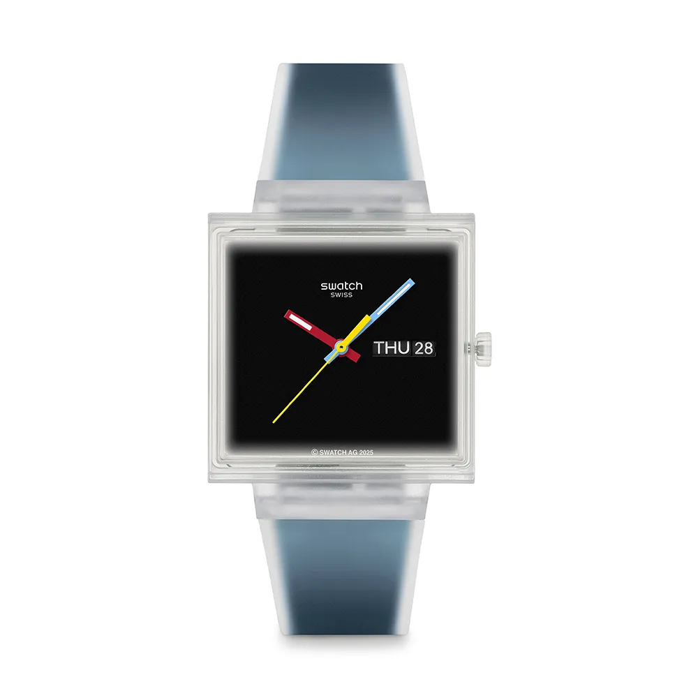 【SWATCH】WHAT IF...SEE THRU BLACK? 經典手錶/男錶/女錶/瑞士製造 SO38K700 (42mm)