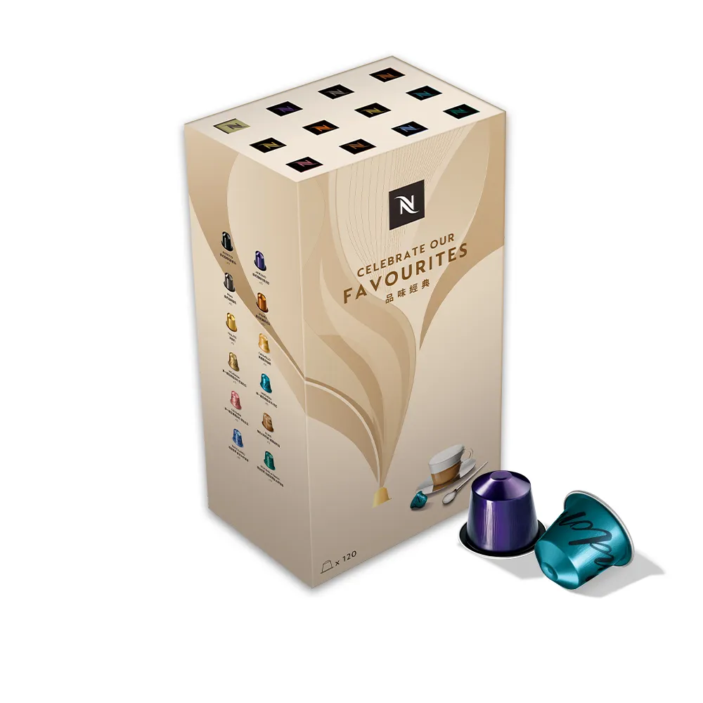 【Nespresso】探索禮盒 - 品味經典120顆咖啡膠囊(12條/盒;僅適用於Nespresso Original系列膠囊咖啡機)中秋 