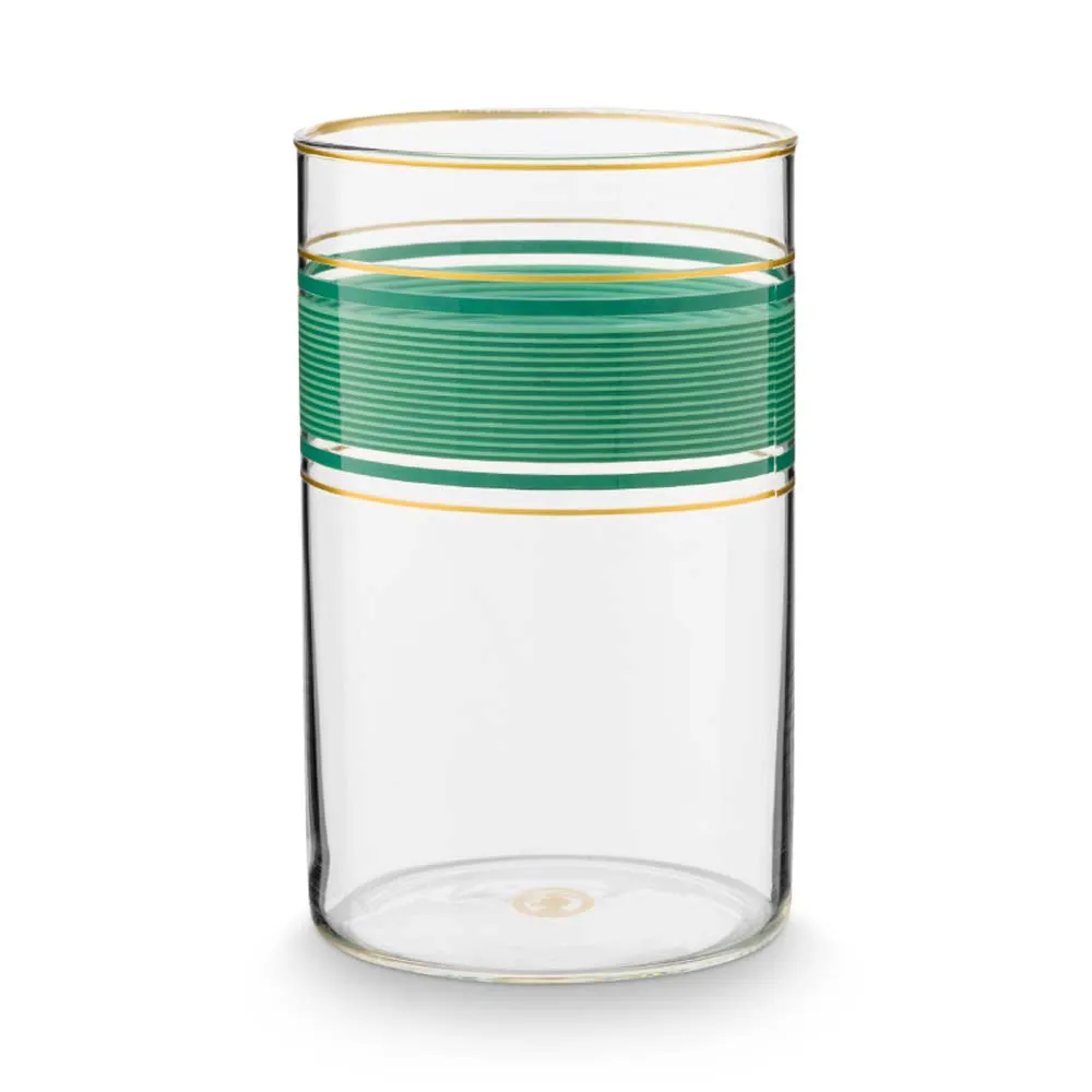 【PIP STUDIO】Chique Gold 玻璃水杯360ml-綠