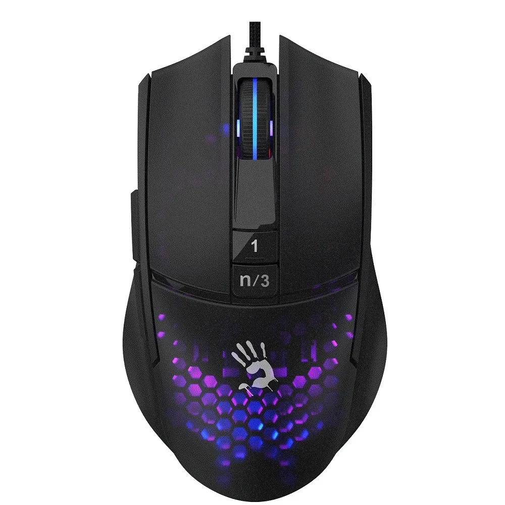 【A4 Bloody 雙飛燕】L65MAX/BLACK RGB輕量電競滑鼠(贈價值$350血手寶典激活卡)
