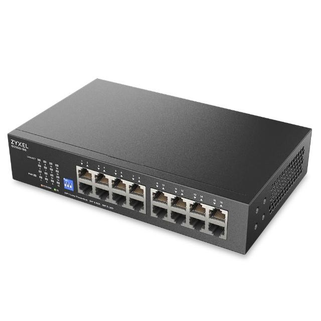 【ZyXEL 合勤】Zyxel合勤 GS1100-16S 無網管型16埠Gigabit交換器 (金屬殼)