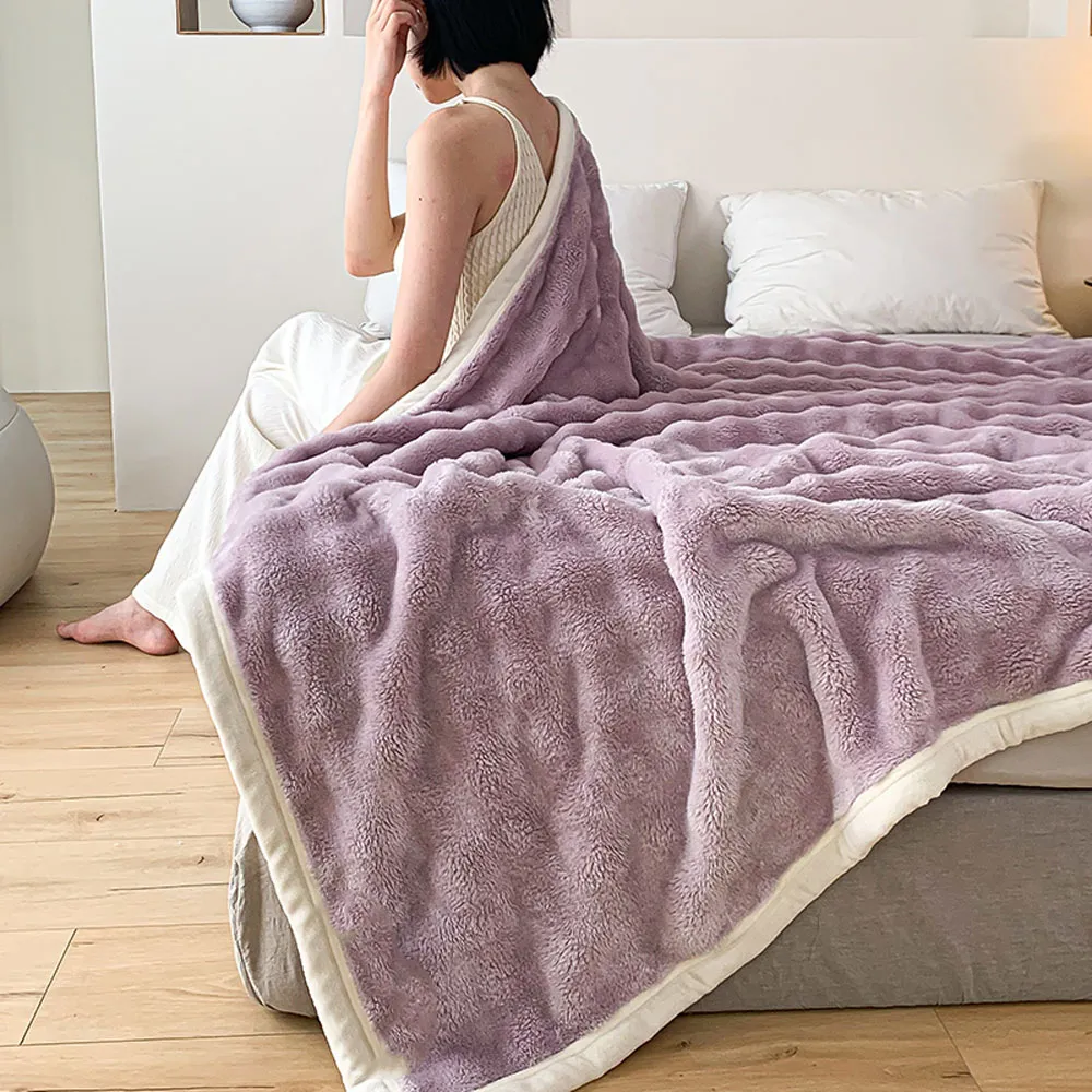 【ALAI 寢飾工場】買1送1 托斯卡泡泡兔毛絨毯 多色任選 150x200cm(保暖被/冬被/毛毯/毯子)