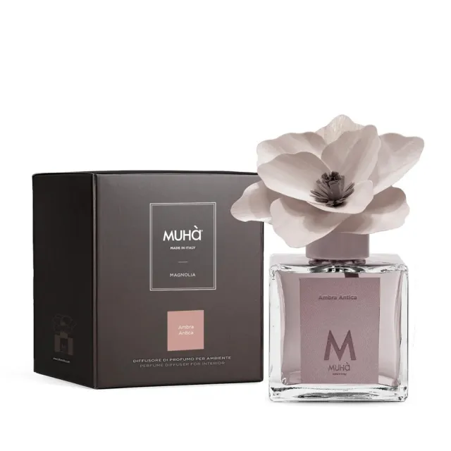【MUHa】義大利進口室內香氛-木蘭花-古董琥珀 100ml( 室內擴香 居家香氛)