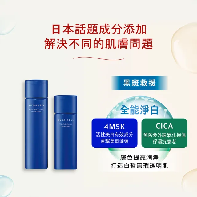 【AQUALABEL】水之印 全能淨白精華乳130ml 2入組(潤澤/極潤)