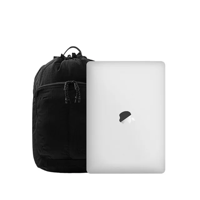 【The North Face】TNF 休閒 防潑水抽繩束口休閒後背包 NEVER STOP CINCH PACK 男 女 黑 (NF0A8JFXJK3)