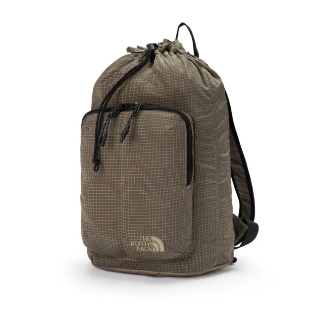 【The North Face】TNF 休閒 防潑水抽繩束口休閒後背包 NEVER STOP CINCH PACK 男 女 褐 (NF0A8JFX2H9)