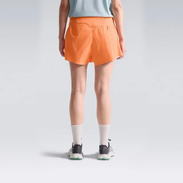 【The North Face】TNF 休閒 運動 短褲 W SUMMIT PACESETTER SHORT GRAPHIC 女 橘 (NF0A8HW90TO)