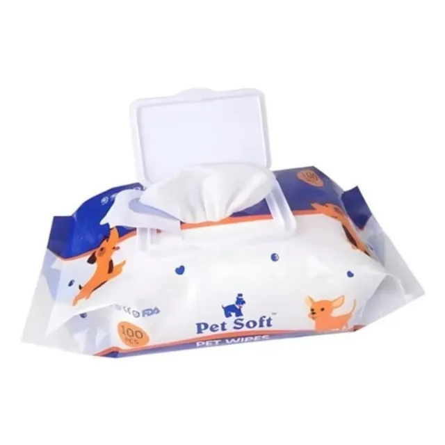 【DONO’S DIARY 成長日記】Pet Soft 寵物專用濕巾｜狗貓濕紙巾 擦腳/擦屁屁/清潔淚腺 溫和除臭 100抽
