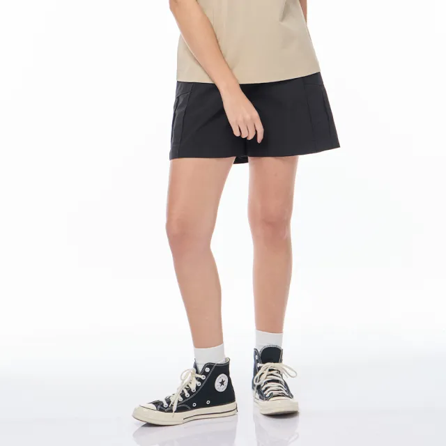 【JEEP】女裝 簡約素色百搭休閒短褲-深灰色