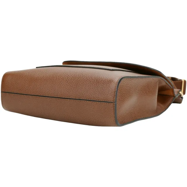 【MULBERRY】Antony 男女款 金鎖釦荔紋牛皮斜背郵差包(橡木咖 英國頂級皮具 精品包)