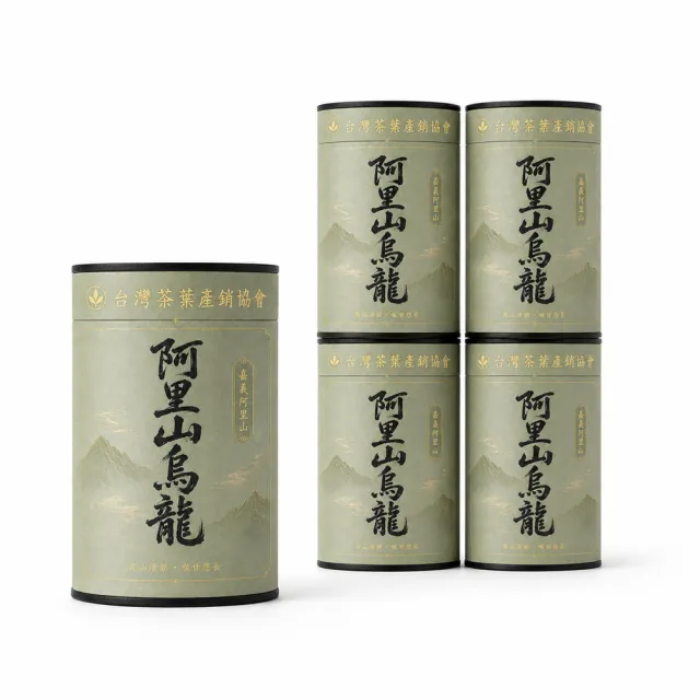 【台灣茶葉產銷協會】阿里山烏龍茶 5入組｜罐裝4兩