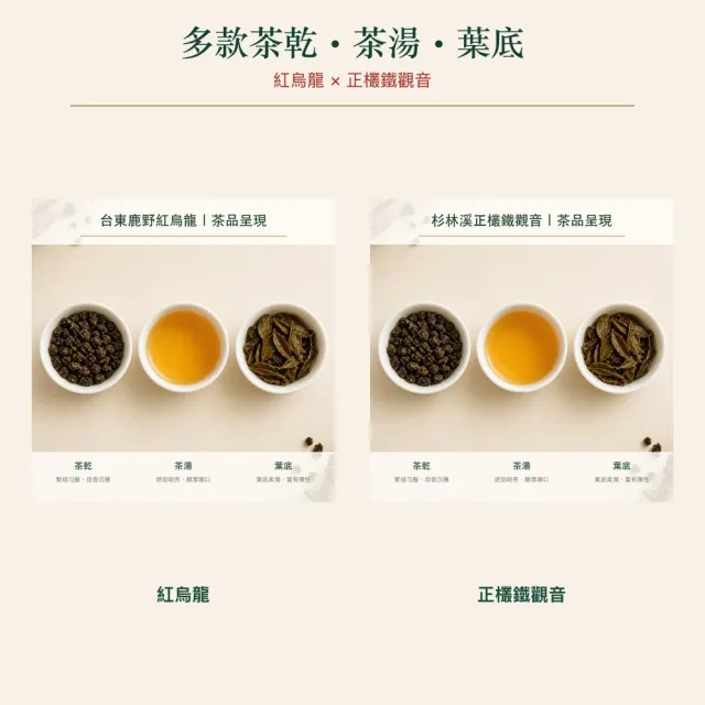 【台灣茶葉產銷協會】紅烏龍＋正欉鐵觀音 雙茶2入組｜罐裝4兩(1+1)