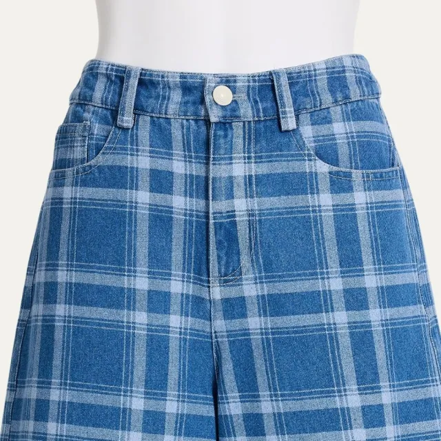【ILEY 伊蕾】修身純棉牛仔五分褲(藍；M-XL；1264388615)