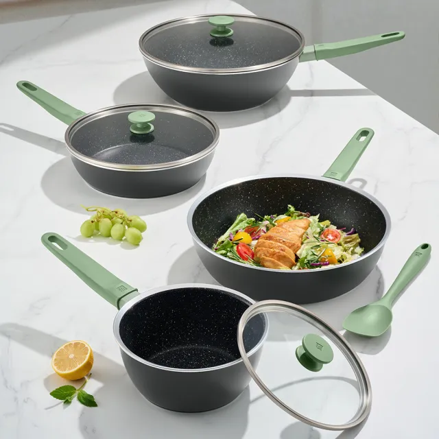 【ZWILLING 德國雙人】NOW PLUS Ⅱ 黑曜鍋2.0不沾鍋炒鍋30cm-2色任選/附矽膠鏟(德國雙人牌集團官方直營)