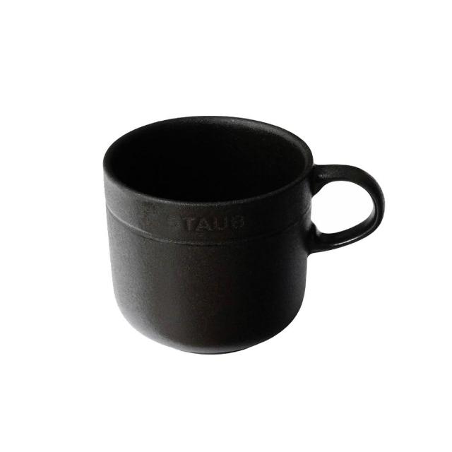 【STAUB】DINING LINE 靜謐黑陶瓷馬克杯300ml(德國雙人牌集團官方直營)