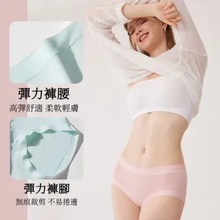 【EASY SHOP】iMEWE-Best7days七日鮮中腰平口內褲三件組(鮮綠+紫色+雅灰)