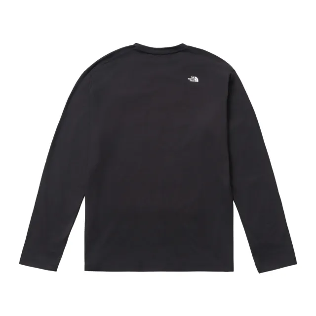 【The North Face】北面男款黑色UPF50防曬長袖上衣｜8J8YJK3
